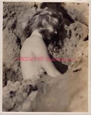 VINTAGE 1938 RARE JACK ALBIN PHOTO GINGER ALDEN NUDE UNDRESSING CANDID AT OCEAN picture