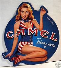 Vintage RJ R Camel Cigarette 3 Dream Girl Betty Drink Coaster Old Store Stock picture