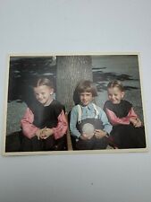 Postcard - Three Amish Children - Greetings from The Amish Country, Pennsylvania picture