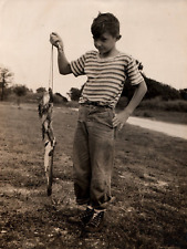POVERTY BOY FISHING FAVORITE PASTIMES by MILTON LAWLESS 1947 ORIG Photo 759 picture