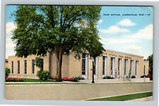 Janesville WI-Wisconsin, U.S. Post Office Building, c1951 Vintage Postcard picture