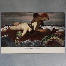 NEREID Mermaid Nude Witch. Serpent. Merman Sea. Tsarist Russia postcard 1909s🐍 picture
