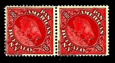 1901 Pan American Exposition BC10 Standing Buffalo Cinderella Stamp PAIR Expo picture