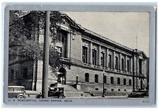 c1940s United State Post Office Grand Rapids Michigan MI Unposted Cars Postcard picture