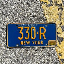1966 to 1973 New York License Plate Vintage Auto Garage Wall Decor Blue  330 R picture