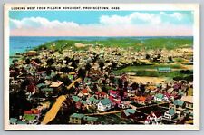 Looking West from Pilgrim Memorial Provincetown Cape Cod MA  Postcard picture
