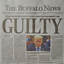 TRUMP GUILTY CONVICTED IN NEW YORK 34 TIMES BUFFALO NEWS HARD COPY MAY 31 2024 picture