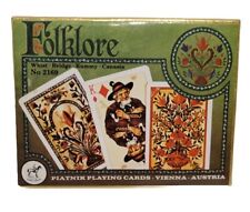 Vintage Piatnik Folklore Playing Cards Twin Deck Floral Bridge Canasta Austria picture