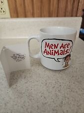 Vintage Applause Men Are Animals Mug Coffee Cup Made in Korea NIB  picture