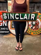 Antique Vintage Old Style Sign Sinclair Oil Made in USA picture