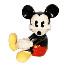 Vintage Walt Disney Mickey Mouse Sitting Figure Ceramic Home Decor Figurine Q4 picture
