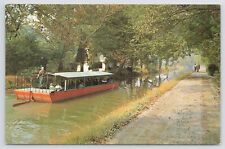 Barge Ride On The Delaware Canal~New Hope~Bucks Co~PA~Road~River & Trees~Vintage picture