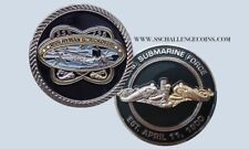 USS Hyman G Rickover SSN 795 Submarine Challenge Coin USN Dual Tone Dolphins picture