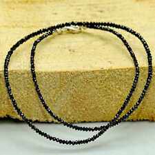 2.5-3mm Natural Black Diamond gemstone beads necklace 18Inches Energy Yoga picture