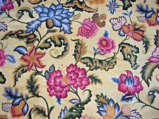 10 Yards Vtg COLONIAL WILLIAMSBURG Fabric WALLACE GRAND FLORAL SCHUMACHER Cotton picture