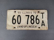 1969 Illinois IL License Plate 60 786 TA picture