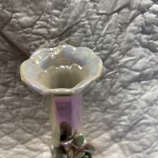 vintage pearlescent vase opalescent vase 10” picture