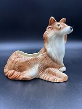 Vintage Maddux of California Ceramic Rough Collie Dog Planter Decor 8