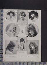 1916 ZIEGFIELD FOLLIES WOMEN STAGE ENTERTAINMENT THEATRE STAR VINTAGE AD DJ05 picture