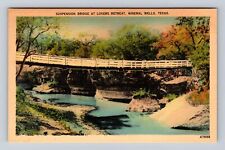 Mineral Wells TX-Texas, Suspension Bridge At Lovers Retreat, Vintage Postcard picture