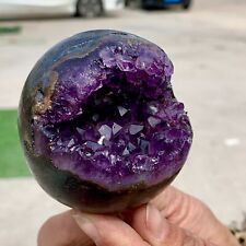 290G Natural Uruguayan Amethyst Quartz crystal open smile ball therapy picture