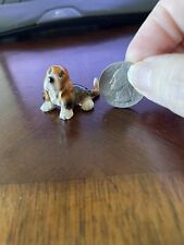 Vintage Hagen Renaker Basset Hound Puppy Dog Long Ears Sitting Made in USA picture