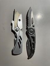 2 Pcs: Gerber EAB Lite & Ripstop Jr Folding Pocket Knife Lot Utility Box Cutter picture