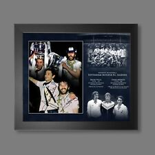 Ricky Villa & Ossie Ardiles Signed Spurs Photo Framed in a Picture Mount Display picture