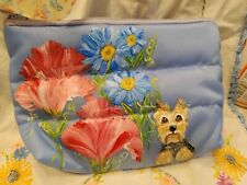 Hand Painted Yorkie painting♡ Wristlet Beautiful Yorkshire Terrier  picture