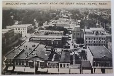 York NE Bird's-eye View Looking North from Court House 1908 Antique Postcard Z51 picture