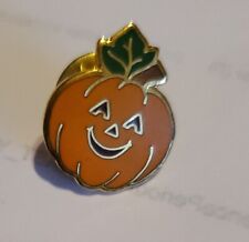 Vnt Hallmark Lapel Pin 80s Halloween Jack-o-lantern Orange Pumpkin Enamel Metal picture