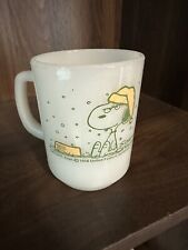Vintage 1958 Snoopy Charles Schulz Fire King Coffee Mug 10oz picture