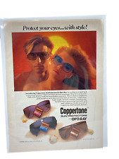 Vtg 1985 Print Ad Coppertone Opti-Ray Genuine Magazine Advertisement Ephemera picture