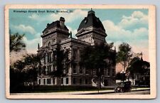Postcard Illinois Rockford Winnebago County Court House White Border 1918  D265 picture