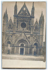 c1940's Orvieto City Cathedral Italy Vintage Unposted RPPC Photo Postcard picture