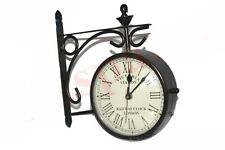 New Outdoor Nautical Black Station Wall Clock 6'' Roman Number AEs picture