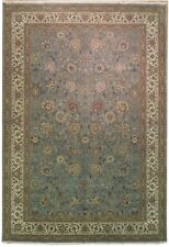 10' x 14' Gray Floral All-Over Dense Traditional Handmade Jaipur Rug PIX-20171 picture