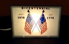 Rare Vintage Bicentennial USA American Flags 1976 - 1776 Liberty Light, Works picture