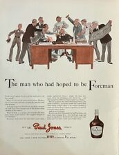 Rare 1940s Vintage Original Paul Jones Whiskey Liquor Ad Advertisement picture