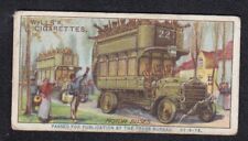 Vintage 1916 British WW1 Vehicle Card MOTOR BUSES picture