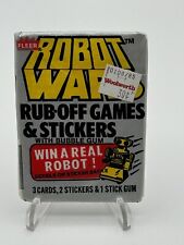 1985 FLEER Robot Wars (1) Factory Sealed Wax Pack  RUB-OFF & Stickers picture