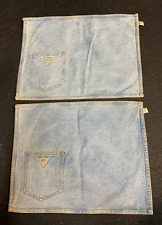 Vintage 1980's Guess Jeans Denim Placemats - Stonewashed - 2 Pieces - Lot 4 picture