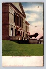 Chicago IL-Illinois, Façade Art Institute, Antique, Vintage c1907 Postcard picture