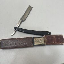 Vintage Straight Razor: H. Boker & Co. Germany With Box Unrivaled Black Handle picture