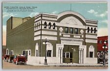 Eagle Pass TX Texas Aztec Theatre Old Car Vtg Postcard Sam Schwartz Owner 1910's picture