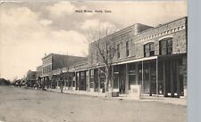 MAIN STREET holly co original antique postcard colorado shop buildings picture