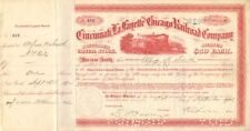 Cincinnati, LaFayette and Chicago Railroad Co. signed by Alfred H. Smith - Autog picture