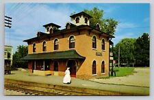 Illinois Central Railroad Depot Galena Vintage Unposted Postcard picture