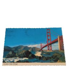 Postcard Golden Gate Bridge San Francisco Bay California Chrome Posted picture