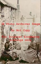 Native Ethnic Culture Costume, RPPC, Woman Sewing, Mothers with Children picture